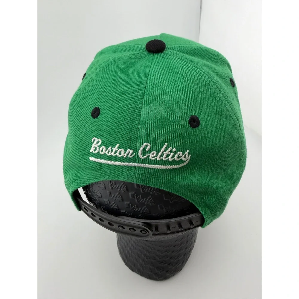NBA Boston Celtics Youth Snapback Hat Green Black Script‎ Logo Adjustable Cap